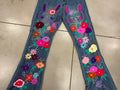 Jeans lightweight - size 12/14 - Embroidered - 34" x 34"
