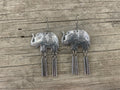 Earrings - metal elephant chandelier