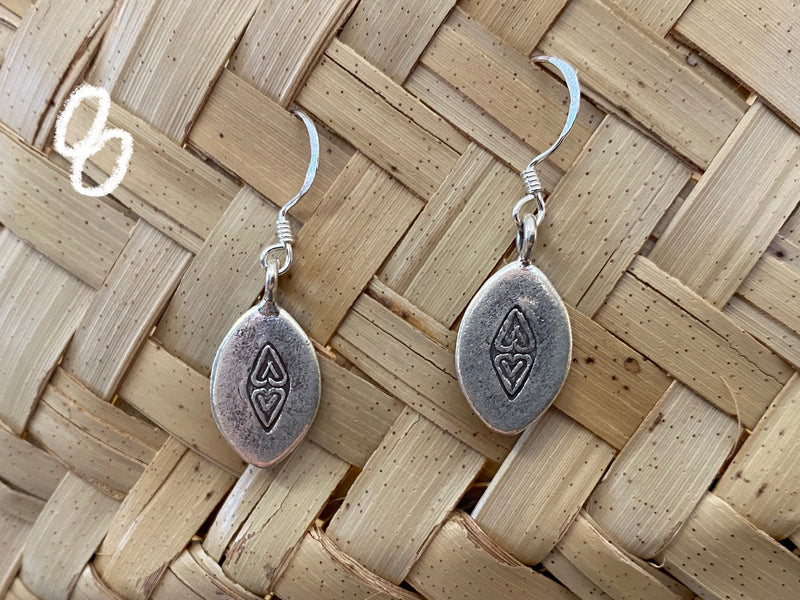 Earrings - silver dangle LG